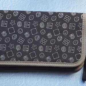 Black and Gray Patterned Wallet